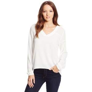 Rd Style Women's Long Sleeve V-Neck High/Low Top